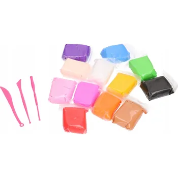 Modelovací hmota 24 ks Magická pěnová plastelína, polymerová hmota, 3 modelovací špachtle