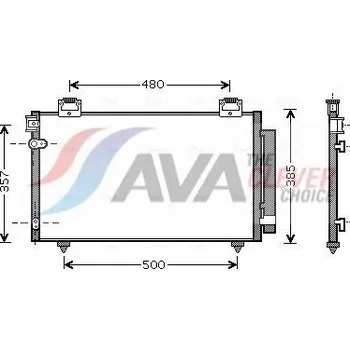 Výparník klimatizace Kondenzátor, klimatizace AVA TO5392D