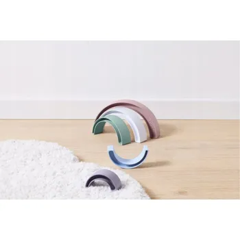 Dřevěná hračka Dřevěná skládačka Duha Barevná Hračka Vzdělávací pro Děti Motorická Lupilu