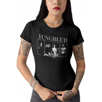 TRIČKO YUNGBLUD S POTISKEM černé dámské tričko dárek pro ni rap S