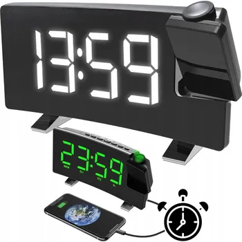 Budík RETOO Síťové FM rádio RETOO s budíkem černá