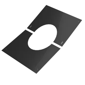 Komín Uzávěr dvoudílný 0-30° černý pro komín 150-50mm