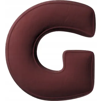 Polštář Žluté Tipi Polštář písmeno G červené