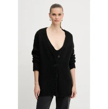 Dámský svetr Kardigan s příměsí vlny Silvian Heach LETSOSA GPA25267CD černá 99X, vel. L