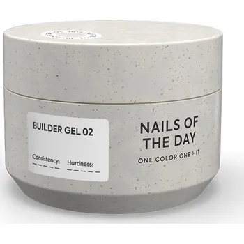 Lak na nehty NAILSOFTHEDAY Builder gel 02 - mléčný stavební gel, 30 ml