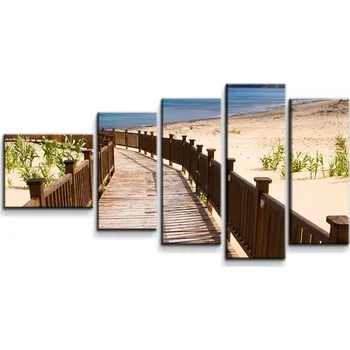 Obraz Sablio Obraz - 5-dílný Chodníček na pláž - 100x60 cm