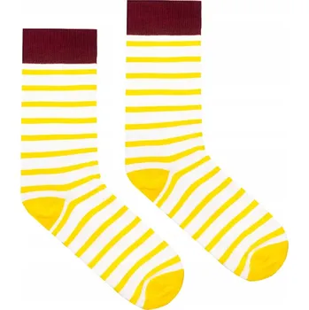 Pánské ponožky KABAK Ponožky BO Sluneční paprsky 42-46 žluté, velikost 42-46