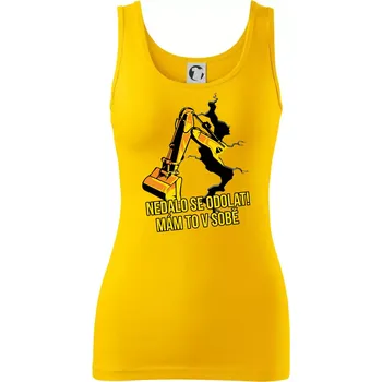 Dámské tričko Nedalo se odolat, mám to v sobě bagr - Dámské tílko - L ( Žlutá )