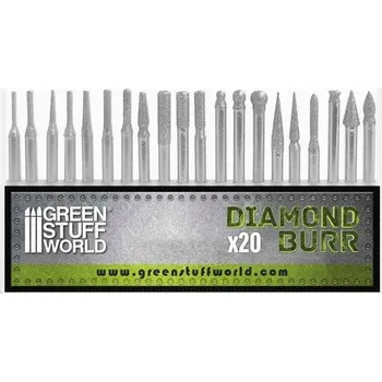 Vrták Diamantová sada brusných nástavců s 20 kusy