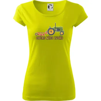 Traktor občas něco zvoře - Dámské triko Pure - 3XL ( Limetková )