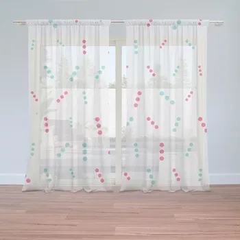 Záclona Sablio Záclony Tečkované čárky: 2ks 150x250cm