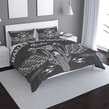 Povlečení Sablio Povlečení Harley-Davidson S křídly - 140x220 / 90x70