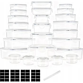Dóza na potraviny NÁDOBY NA POTRAVINY s víkem 25 KUSŮ bez BPA LUNCHBOX do ledničky