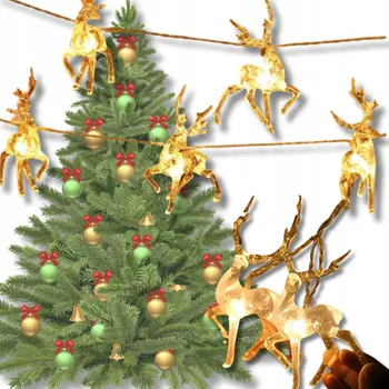 Vánoční dekorace VÁNOČNÍ GIRLANDA SOB 4D na STOLNÍ VÁNOČNÍ BAŇKY závěs SVĚTLA VÁNOČNÍ OSVĚTLENÍ NA STROMEČEK