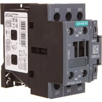 Stykač Siemens Silový stykač 7,5 kW 400V AC-3 1 rozpínací + 1 spínací kontakt 230V