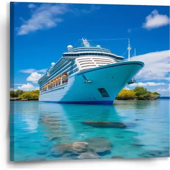 Obraz Sablio Obraz Luxusní výletní loď v tropickém ráji - 50x50 cm