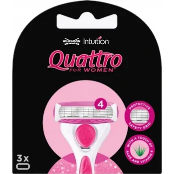 Wilkinson Sword Intuition Quattro For Women Náhradní hlavice do holicího strojku se 4 břity 3 ks