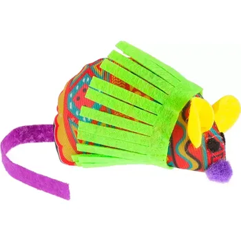 Hračka pro kočku Magnum Myš barevná 12cm