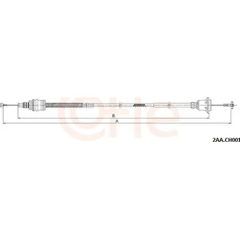 Spojkové lanko Tažné lanko, ovládání spojky COFLE 2AA.CH001