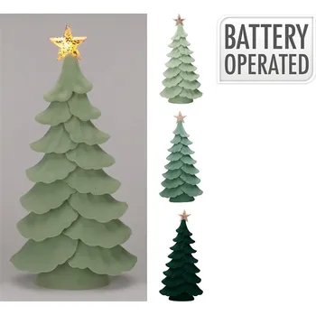 Vánoční dekorace Vánoční stromek se sněhem 43 cm s hvězdou (mix 3 barev /cena za 1 ks) 599192