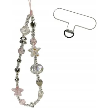 Šňůrka na telefon plast růžová