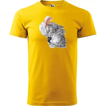 Pánské tričko Sablio Tričko s potiskem Kakadu - žluté S