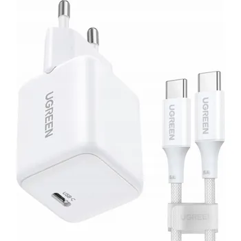 NABÍJEČKA UGREEN X513 30 W GAN 1X USB-C + KABEL USB-C 1 M – BÍLÁ