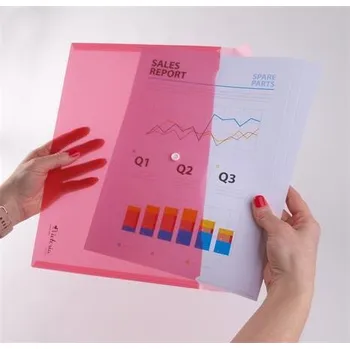 VICTORIA Spisové desky s drukem, červená, A4, PP, VICTORIA 280516