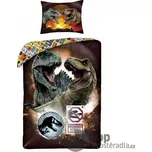 Bavlněné povlečení 140x200+70x90 Jurský svět Warning!