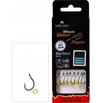 Háčky zemní, splávkové, s návazcem, s otřepem Mikado MF13 8 ks