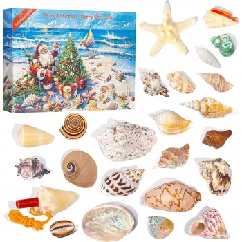 Kalendář ADVENTSKÝ KALENDÁŘ Adventní kalendář s mušlemi DÁREK OD MIKULÁŠE PRO DĚTI