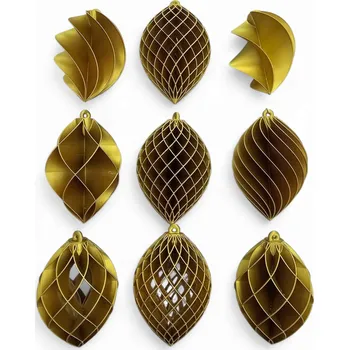 Vánoční ozdoba Sada 9 Spiralních Vánočních Ozdob - Bombek