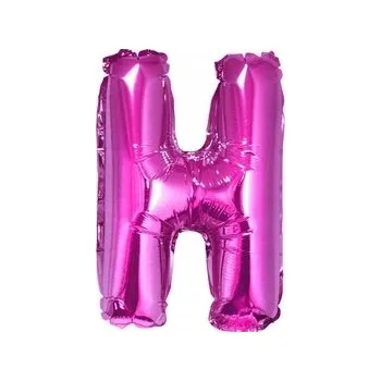 Balónek Fóliový balónek písmeno "H" růžový 35 cm