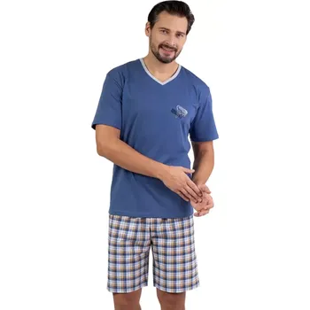 Dámské oblečení Pánské pyžamo 475/52 REGINA modrá L