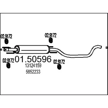 Auto-moto MTS Střední tlumič výfuku MTS 01.50596