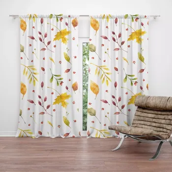 Závěs Sablio Závěs Podzimní listí: 2ks 140x250cm