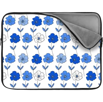 pouzdro na notebook Sablio Obal na notebook Modré květiny - 13"