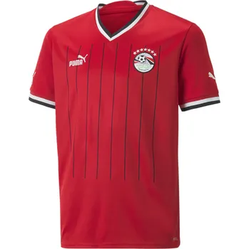 PUMA Fotbalový dres pro mládež Egypt 22/23 10 LET BÍLÁ|ČERVENÁ