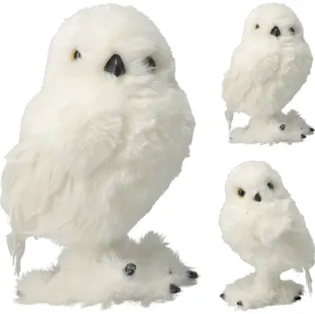 KOOPMAN Dekorace bílá sova 18 cm, stojící (mix /1 ks) 599120