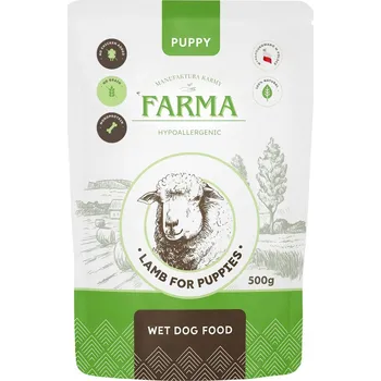 Krmivo pro psa FARMA Jehněčí Puppy 500g – Prémiové kapsičky pro štěňata