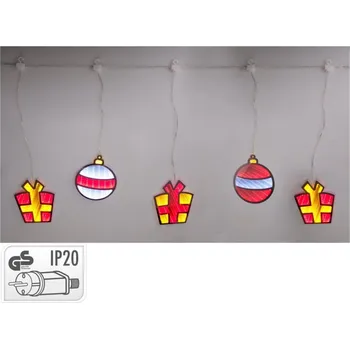 Vánoční dekorace KOOPMAN Světelná dekorace na zavěšení 100 cm s LED vánoční koulí /dárek 599114