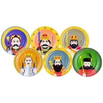 Talíř Papírové talířky Královská párty 18 cm, 6 ks