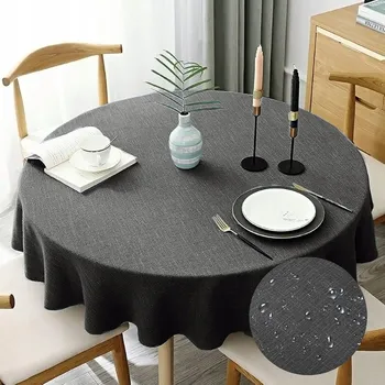 Prostěradlo Obrus kulatý omyvatelný voděodolný 350 g/m2 100 x 120 cm Barva tmavě šedá