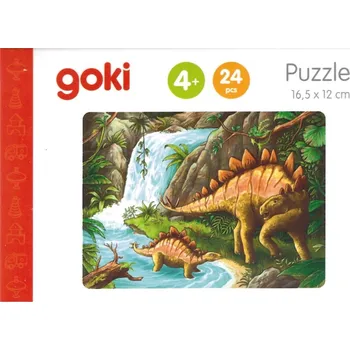 Dětské zboží GOKI Dřevěné puzzle Dinosauři: Stegosaurus 24 dílků