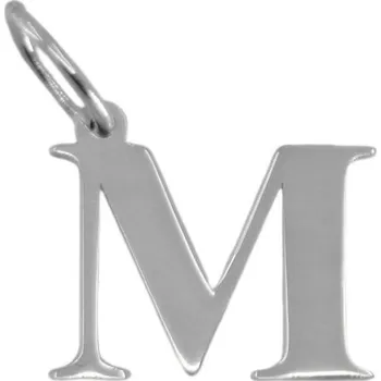 Přívěsek 3798 Zlatý přívěsek z bílého zlata tiskací písmeno M 0,25g