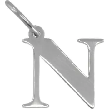 Přívěsek 3799 Zlatý přívěsek z bílého zlata tiskací písmeno N 0,20g