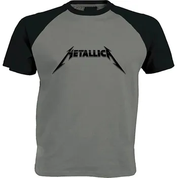 Pánské tričko šedo černé triko Metallica - band logo