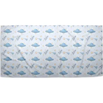 Ručník Sablio Ručník Létající talíře a rakety - 70x140 cm