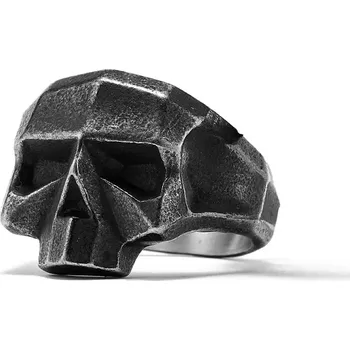 Prsten Prsten z chirurgické oceli Lebka Skull Bastard - Velikost prstenu 70 (US 13)
