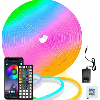 LED osvětlení LED pásek RGB 5m Vodotěsný Dálkový Ovladač Aplikace IP65 24V Neon Flexibilní